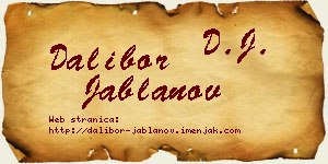 Dalibor Jablanov vizit kartica